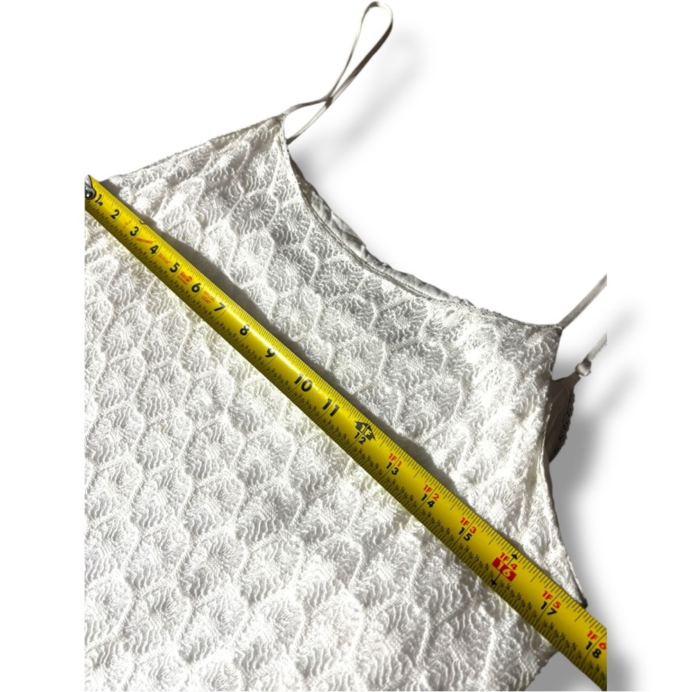 Anthropologie NEW Chic Asymmetrical White Lace Fully Lined Sleeveless Maxi Dress - Picture 11 of 16